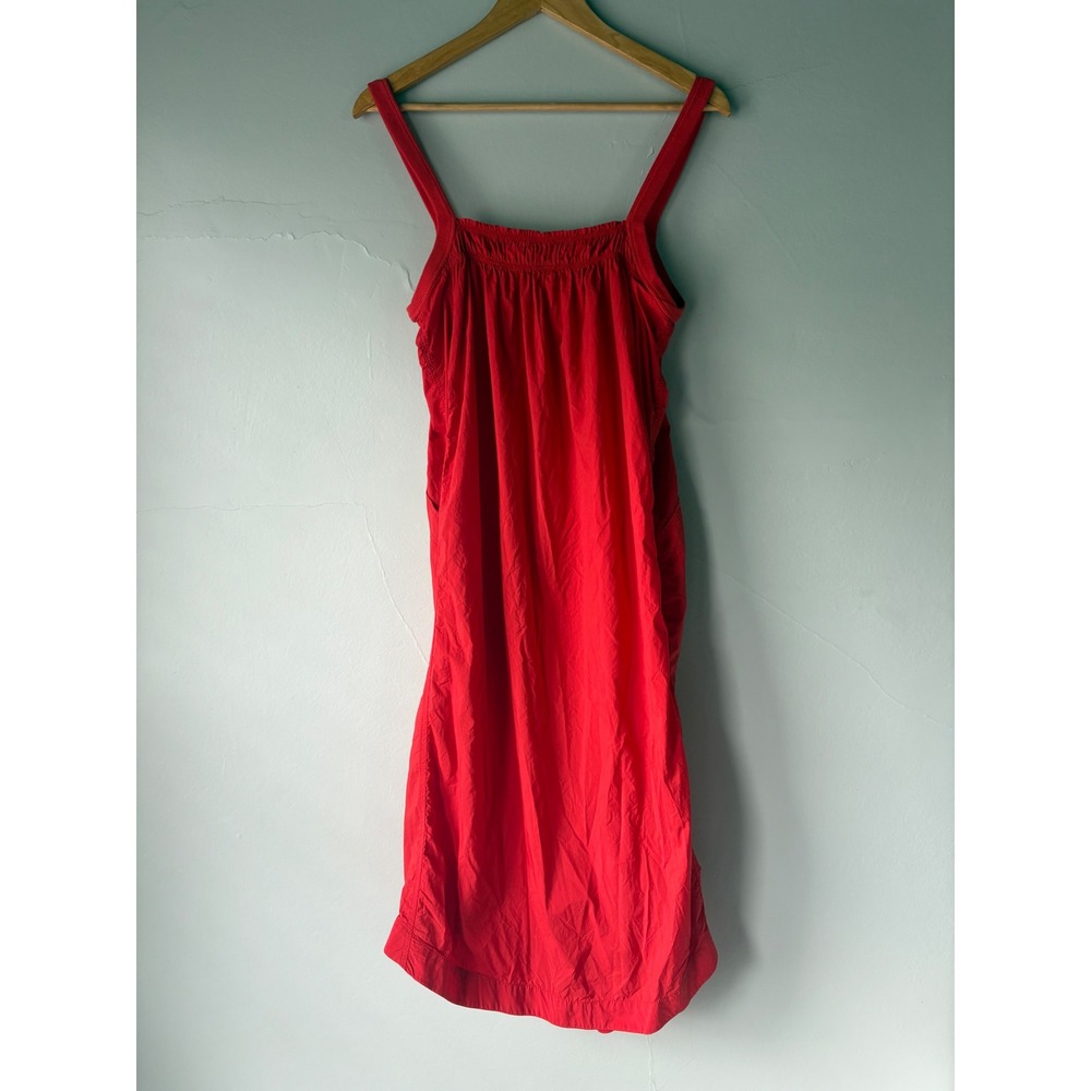 Daily Practice by Anthropologie Keeseville Red Smocked Midi Dress Small - Picture 9 of 9